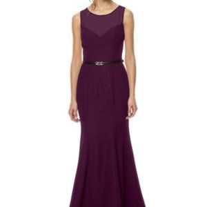 Bari Jay Long Bella Chiffon Eggplant - 1462